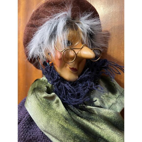 Vintage Hanging Kitchen Witch Good Luck Doll Baba Yaga Halloween 16" Magic Spell - Picture 2 of 7